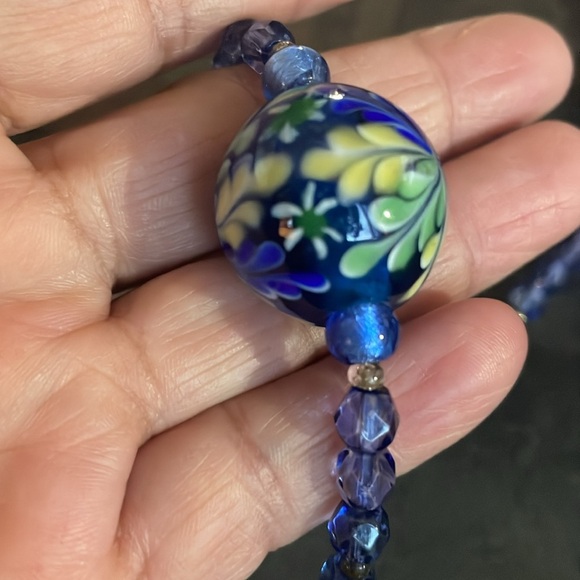 Vintage multi glass bead necklace - Picture 3 of 6